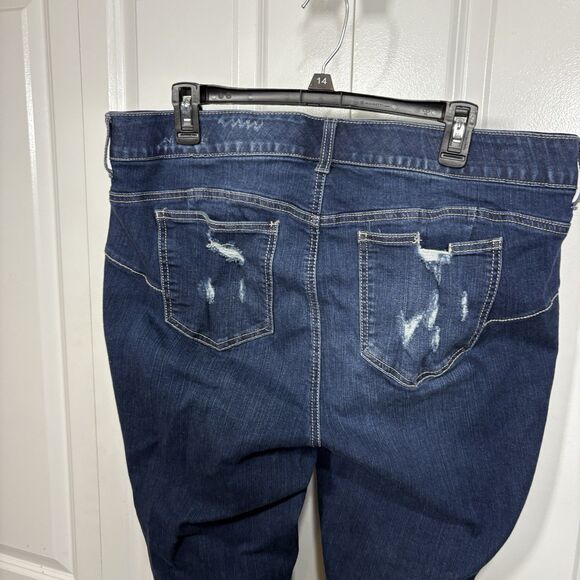Torrid Bombshell Skinny Jeans Women 18R Distressed Stretch Curvy Y2K Boho - Picture 3 of 10